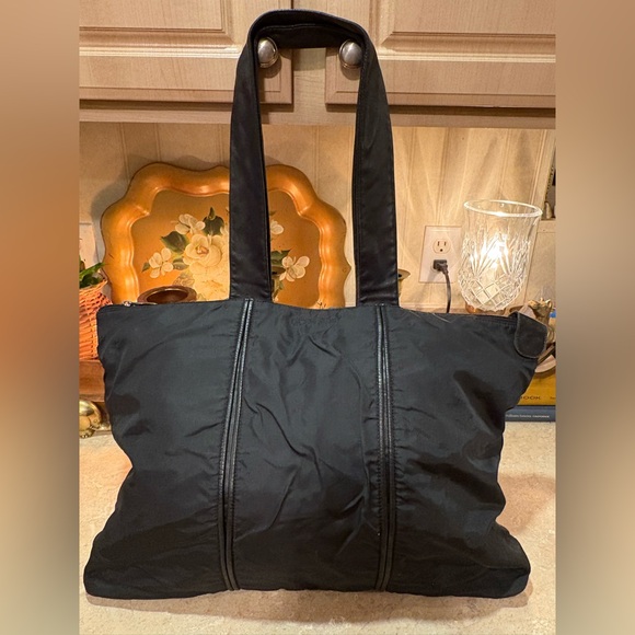 Loewe Handbags - Loewe Black Nylon Tote Bag with a Spacious Design